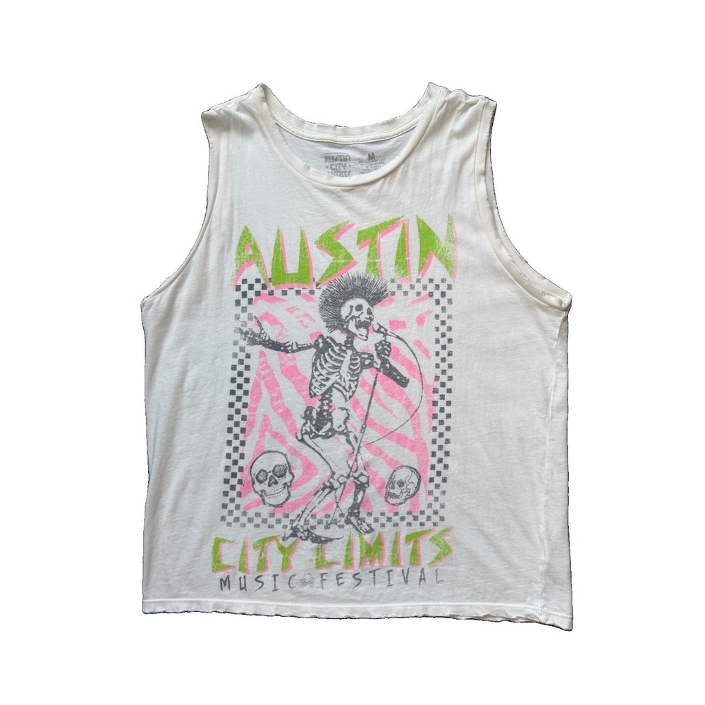 Austin City Limits Music Festival Tank Top Men's Medium Distressed Grunge Skater